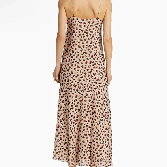Theory flora leopard print silk midi cami dress - Picture 11 of 14